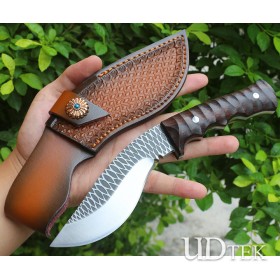 Puppy leg straight knife with red sandalwood handle UD2106540